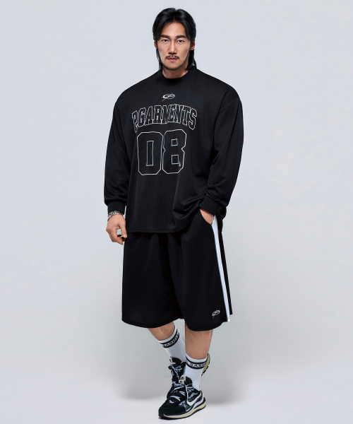 PHYSICAL GARMENTS（フィジカルガーメンツ）の「P2611 クールメッシュパイピングバミューダパンツ [ブラック]（スウェットパンツ・レディース・ブラック・1/2）」の9枚目の写真