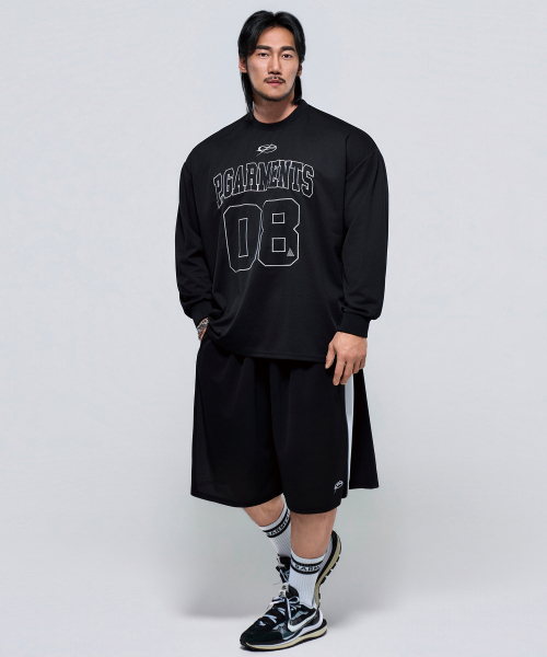 PHYSICAL GARMENTS（フィジカルガーメンツ）の「P2611 クールメッシュパイピングバミューダパンツ [ブラック]（スウェットパンツ・レディース・ブラック・1/2）」の10枚目の写真