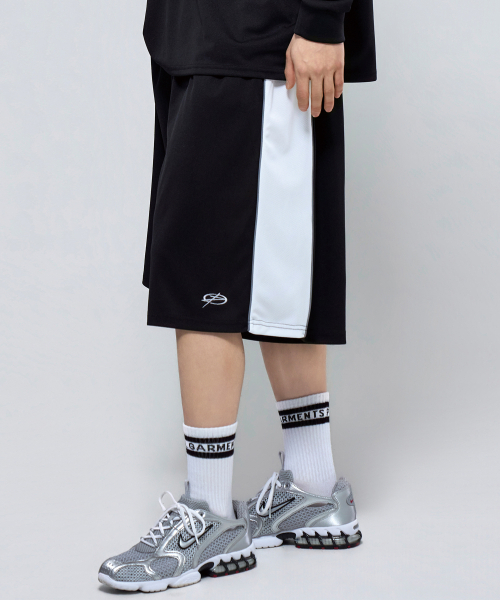 PHYSICAL GARMENTS（フィジカルガーメンツ）の「P2611 クールメッシュパイピングバミューダパンツ [ブラック]（スウェットパンツ・レディース・ブラック・1/2）」の12枚目の写真