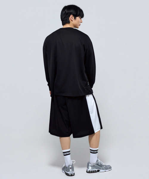 PHYSICAL GARMENTS（フィジカルガーメンツ）の「P2611 クールメッシュパイピングバミューダパンツ [ブラック]（スウェットパンツ・レディース・ブラック・1/2）」の19枚目の写真