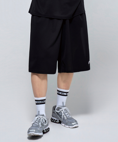 PHYSICAL GARMENTS（フィジカルガーメンツ）の「P2611 クールメッシュパイピングバミューダパンツ [ブラック]（スウェットパンツ・レディース・ブラック・1/2）」の21枚目の写真
