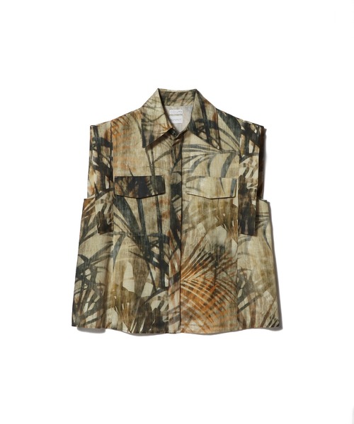 COLUMN(コラム)の「COLUMN / パームツリー柄シャツ<PERMANENT>(シャツ/ブラウス・レディース・グレイッシュベージュ・38/36)」の3枚目の写真