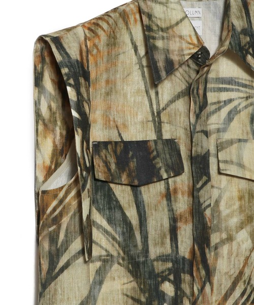 COLUMN(コラム)の「COLUMN / パームツリー柄シャツ<PERMANENT>(シャツ/ブラウス・レディース・グレイッシュベージュ・38/36)」の7枚目の写真