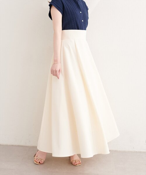 natural couture(ナチュラルクチュール)の「ハイウエストサーキュラースカート(スカート・レディース・ミント/チャコールグレー/チェック/アイボリー・FREE)」の6枚目の写真