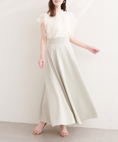 natural couture(ナチュラルクチュール)の「ハイウエストサーキュラースカート(スカート・レディース・ミント/チャコールグレー/チェック/アイボリー・FREE)」の22枚目の写真