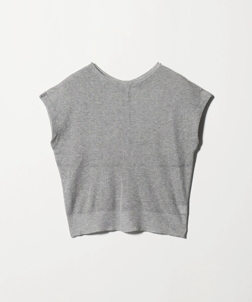 A DAY IN THE LIFE UNITED ARROWS(アデイインザライフユナイテッドアローズ)の「シアーリブ フレンチスリーブニット 2WAY ‐ウォッシャブル‐ <A DAY IN THE LIFE>(ニット/セーター・レディース・レッド/ナチュラル/ライトグレー/ネイビー・FREE)」の1枚目の写真