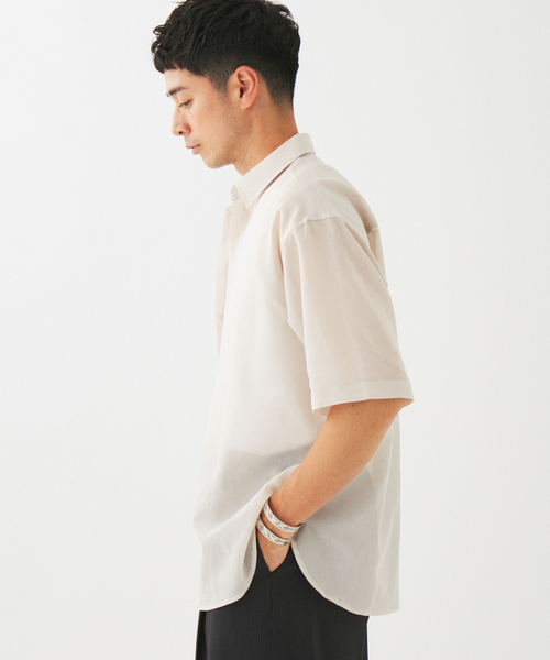 EDIFICE(エディフィス)の「シアー レギュラー シャツ(シャツ/ブラウス・メンズ・ブラウン/アイボリー・LARGE/MEDIUM)」の7枚目の写真