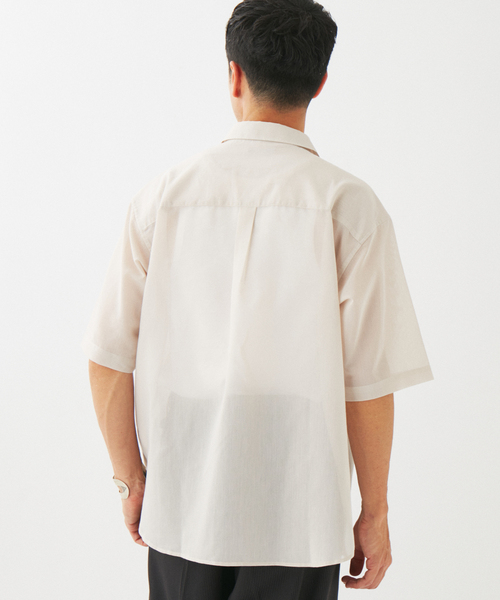 EDIFICE(エディフィス)の「シアー レギュラー シャツ(シャツ/ブラウス・メンズ・ブラウン/アイボリー・LARGE/MEDIUM)」の8枚目の写真