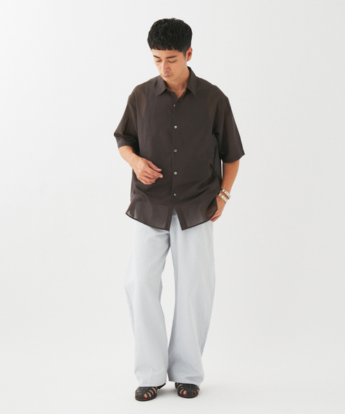 EDIFICE(エディフィス)の「シアー レギュラー シャツ(シャツ/ブラウス・メンズ・ブラウン/アイボリー・LARGE/MEDIUM)」の13枚目の写真