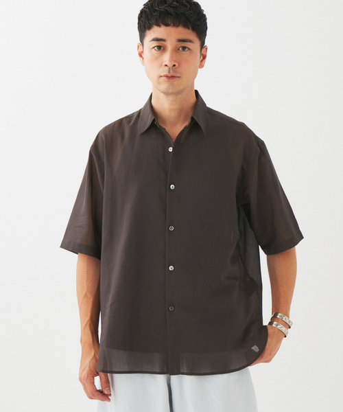 EDIFICE(エディフィス)の「シアー レギュラー シャツ(シャツ/ブラウス・メンズ・ブラウン/アイボリー・LARGE/MEDIUM)」の14枚目の写真