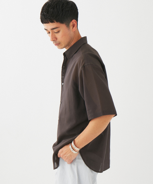 EDIFICE(エディフィス)の「シアー レギュラー シャツ(シャツ/ブラウス・メンズ・ブラウン/アイボリー・LARGE/MEDIUM)」の16枚目の写真