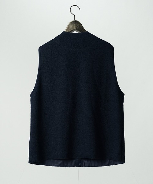 EGO TRIPPING(エゴトリッピング)の「mcg3846-BOUCLE-VEST ブークレーベスト(666704)(ベスト・メンズ・ネイビー/ベージュ/ブラック・48/46)」の8枚目の写真