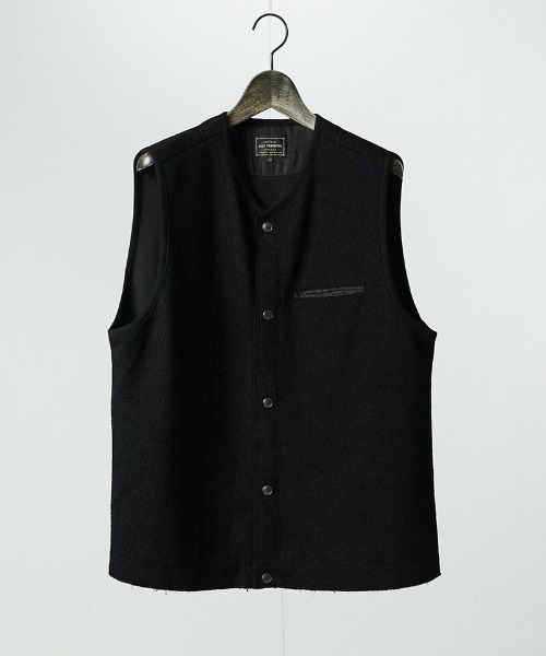 EGO TRIPPING(エゴトリッピング)の「mcg3846-BOUCLE-VEST ブークレーベスト(666704)(ベスト・メンズ・ネイビー/ベージュ/ブラック・48/46)」の9枚目の写真