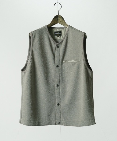 EGO TRIPPING(エゴトリッピング)の「mcg3846-BOUCLE-VEST ブークレーベスト(666704)(ベスト・メンズ・ネイビー/ベージュ/ブラック・48/46)」の15枚目の写真