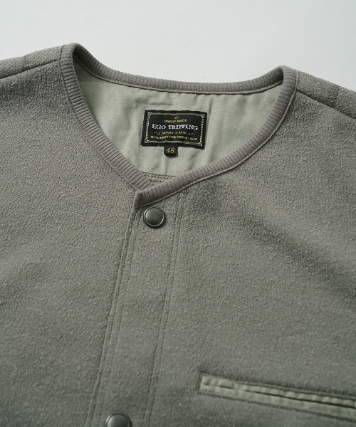 EGO TRIPPING(エゴトリッピング)の「mcg3846-BOUCLE-VEST ブークレーベスト(666704)(ベスト・メンズ・ネイビー/ベージュ/ブラック・48/46)」の17枚目の写真