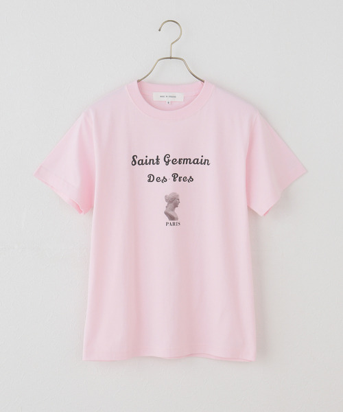 B.C STOCK(ベーセーストック)の「手洗い可 / ANGE IN DISGUISE / アンジ イン ディスガイズ Saint Gremain(Tシャツ/カットソー・レディース・ピンク・FREE)」の1枚目の写真