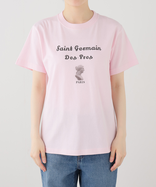 B.C STOCK(ベーセーストック)の「手洗い可 / ANGE IN DISGUISE / アンジ イン ディスガイズ Saint Gremain(Tシャツ/カットソー・レディース・ピンク・FREE)」の4枚目の写真