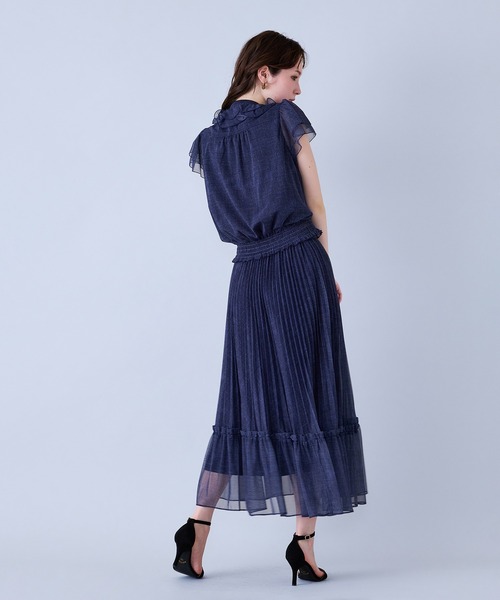 Audie a Muses(オーディアミューズ)の「チェック・デニムプリントプリーツスカート(スカート・レディース・ネイビー/ベージュ・38/42)」の20枚目の写真