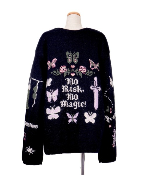 rurumu:(ルルムウ)の「rurumu:/ルルムウ/“rebelka” 2way off shoulder pullover(ニット/セーター・レディース・ライトグレー/ブラック/ピンク/マジェンタ・M/L)」の7枚目の写真