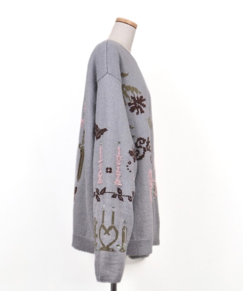 rurumu:(ルルムウ)の「rurumu:/ルルムウ/“rebelka” 2way off shoulder pullover(ニット/セーター・レディース・ライトグレー/ブラック/ピンク/マジェンタ・M/L)」の16枚目の写真