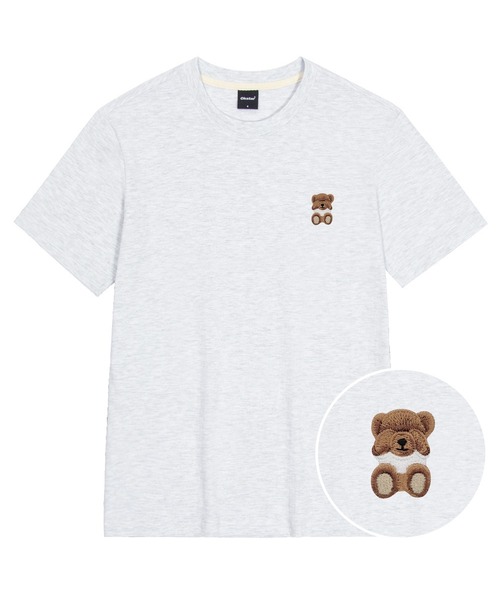 OKSTAR(オクスター)の「ミニミスリーピークマ刺繍半袖(Tシャツ/カットソー・レディース・ネイビー/ホワイト/クリーム/ダークグレー/ダークグリーン/ダークブルー/ライトグレー/グレー/ライトベージュ/カーキ/ブラック・3XL/4XL/2XL/LARGE/X-LARGE/SMALL/MEDIUM)」の3枚目の写真