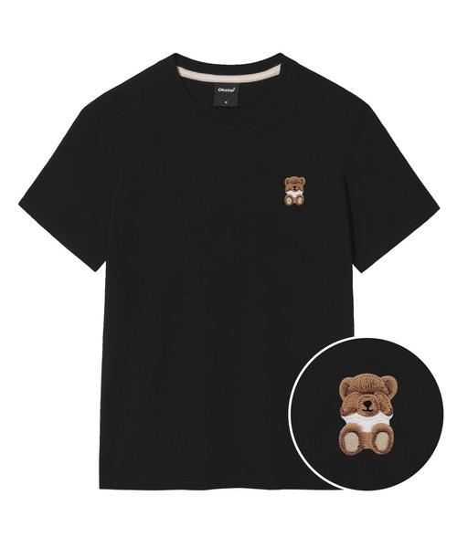 OKSTAR(オクスター)の「ミニミスリーピークマ刺繍半袖(Tシャツ/カットソー・レディース・ネイビー/ホワイト/クリーム/ダークグレー/ダークグリーン/ダークブルー/ライトグレー/グレー/ライトベージュ/カーキ/ブラック・3XL/4XL/2XL/LARGE/X-LARGE/SMALL/MEDIUM)」の2枚目の写真
