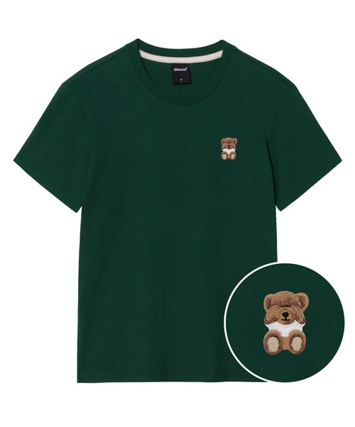 OKSTAR(オクスター)の「ミニミスリーピークマ刺繍半袖(Tシャツ/カットソー・レディース・ネイビー/ホワイト/クリーム/ダークグレー/ダークグリーン/ダークブルー/ライトグレー/グレー/ライトベージュ/カーキ/ブラック・3XL/4XL/2XL/LARGE/X-LARGE/SMALL/MEDIUM)」の8枚目の写真