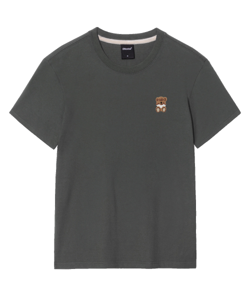 OKSTAR(オクスター)の「ミニミスリーピークマ刺繍半袖(Tシャツ/カットソー・レディース・ネイビー/ホワイト/クリーム/ダークグレー/ダークグリーン/ダークブルー/ライトグレー/グレー/ライトベージュ/カーキ/ブラック・3XL/4XL/2XL/LARGE/X-LARGE/SMALL/MEDIUM)」の15枚目の写真