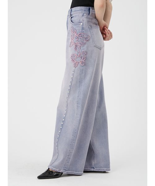 LILY BROWN(リリーブラウン)の「【LILY BROWN×ANNA SUI】バタフライワイドデニムパンツ(デニムパンツ・レディース・その他/ピンク/ライトブルー・0/1)」の11枚目の写真