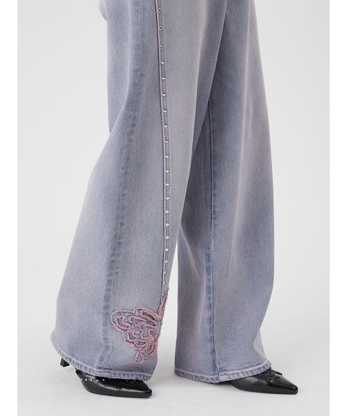 LILY BROWN(リリーブラウン)の「【LILY BROWN×ANNA SUI】バタフライワイドデニムパンツ(デニムパンツ・レディース・その他/ピンク/ライトブルー・0/1)」の16枚目の写真