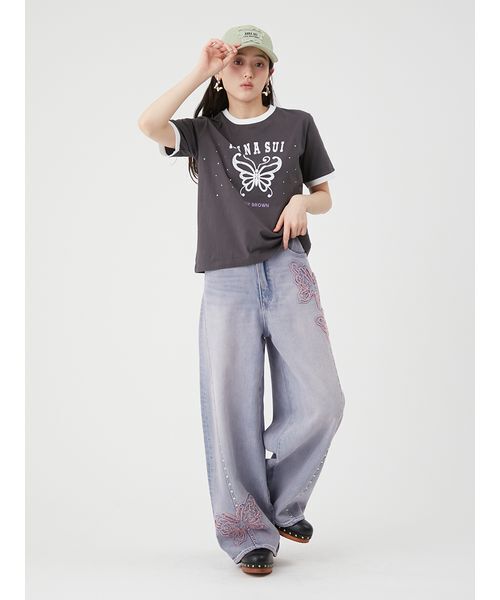 LILY BROWN(リリーブラウン)の「【LILY BROWN×ANNA SUI】バタフライワイドデニムパンツ(デニムパンツ・レディース・その他/ピンク/ライトブルー・0/1)」の19枚目の写真