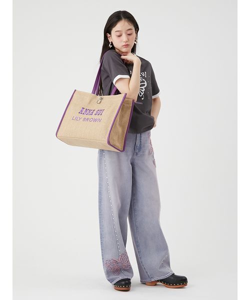 LILY BROWN(リリーブラウン)の「【LILY BROWN×ANNA SUI】バタフライワイドデニムパンツ(デニムパンツ・レディース・その他/ピンク/ライトブルー・0/1)」の20枚目の写真