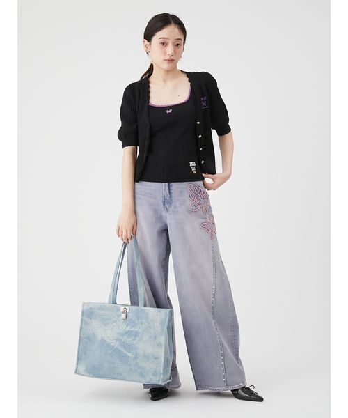 LILY BROWN(リリーブラウン)の「【LILY BROWN×ANNA SUI】バタフライワイドデニムパンツ(デニムパンツ・レディース・その他/ピンク/ライトブルー・0/1)」の21枚目の写真