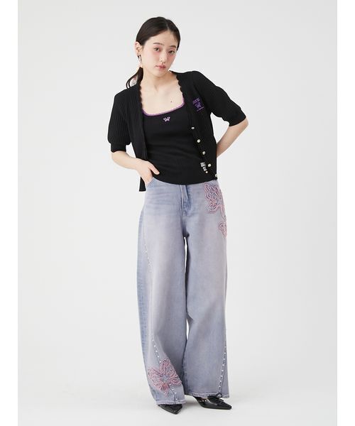 LILY BROWN(リリーブラウン)の「【LILY BROWN×ANNA SUI】バタフライワイドデニムパンツ(デニムパンツ・レディース・その他/ピンク/ライトブルー・0/1)」の22枚目の写真