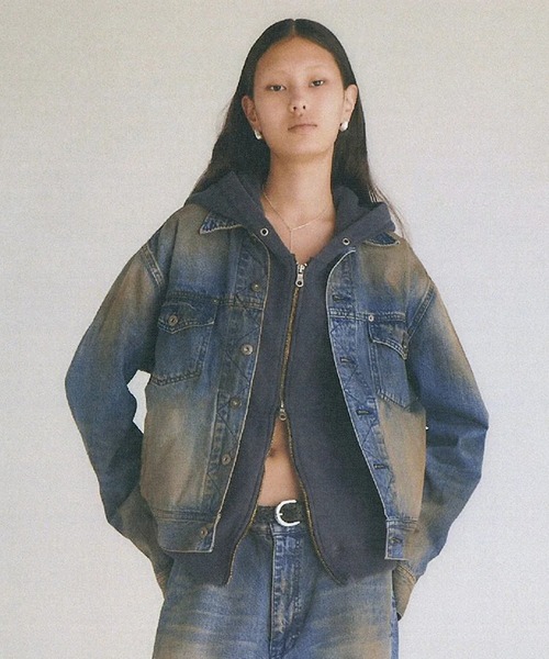 Juha(ユハ)の「【JUHA】RUST SHORT DENIM JACKET(デニムジャケット・メンズ・インディゴブルー・4)」の1枚目の写真
