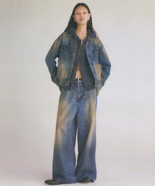 Juha(ユハ)の「【JUHA】RUST SHORT DENIM JACKET(デニムジャケット・メンズ・インディゴブルー・4)」の2枚目の写真