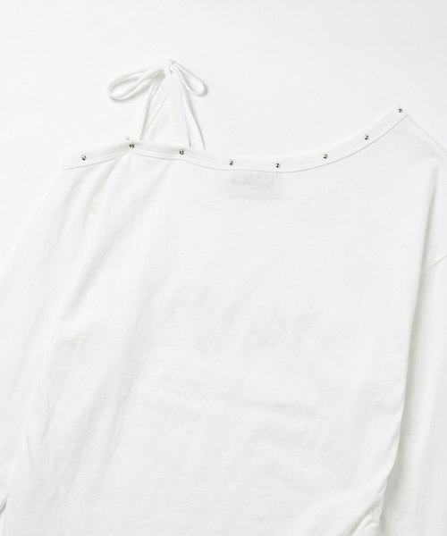THE GREEN LAB（ザグリーンラボ）の「スタッズワンショルダー ストリングロングスリーブ [ホワイト]（Tシャツ/カットソー・レディース・その他・FREE）」の15枚目の写真