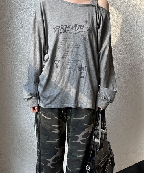 THE GREEN LAB（ザグリーンラボ）の「スタッズワンショルダー ストリングロングスリーブ [ホワイト]（Tシャツ/カットソー・レディース・その他・FREE）」の17枚目の写真