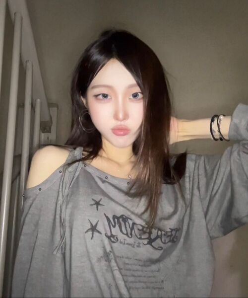 THE GREEN LAB（ザグリーンラボ）の「スタッズワンショルダー ストリングロングスリーブ [ホワイト]（Tシャツ/カットソー・レディース・その他・FREE）」の22枚目の写真