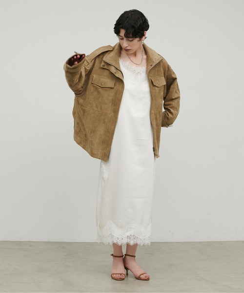 LARUTA(ラルータ)の「【LARUTA】レースツイルサテンキャミワンピース(ワンピース・レディース・オフホワイト/ブラウン/ネイビー・FREE)」の22枚目の写真