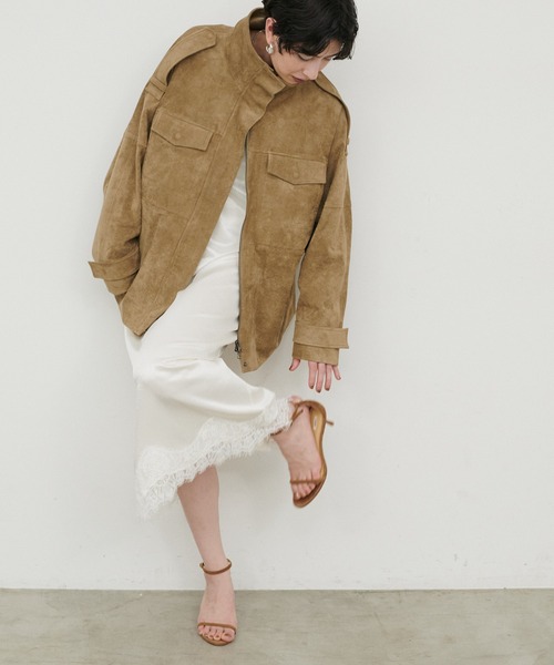LARUTA(ラルータ)の「【LARUTA】レースツイルサテンキャミワンピース(ワンピース・レディース・オフホワイト/ブラウン/ネイビー・FREE)」の19枚目の写真