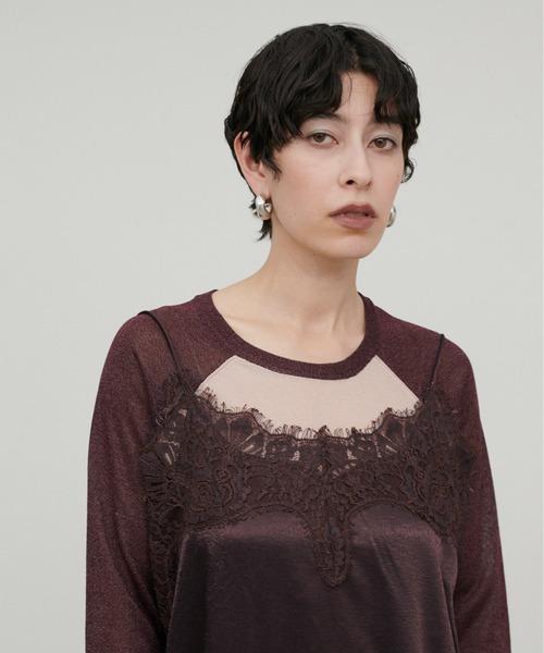 LARUTA(ラルータ)の「【LARUTA】レースツイルサテンキャミワンピース(ワンピース・レディース・オフホワイト/ブラウン/ネイビー・FREE)」の20枚目の写真