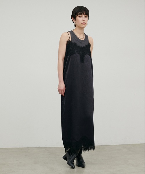 LARUTA(ラルータ)の「【LARUTA】レースツイルサテンキャミワンピース(ワンピース・レディース・オフホワイト/ブラウン/ネイビー・FREE)」の16枚目の写真