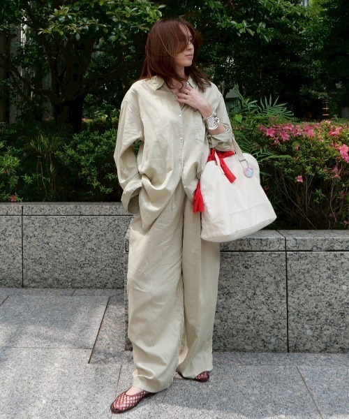ETRE TOKYO(エトレトウキョウ)の「ガーメントダイソフトシアーシャツ(シャツ/ブラウス・レディース・ブラック/ミント/セージグリーン・FREE)」の18枚目の写真