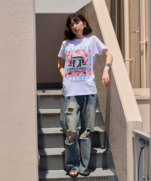 ROOPTOKYO(ループトウキョウ)の「THE ROLLING STONES/ザ・ローリング・ストーンズ UNISEX T-SHIRT: STEEL WHEELS (WHITE) クルーネックTシャツ 半袖 バンドTシャツ ロック メンズ レディース 秋 秋服 2026年秋冬(Tシャツ/カットソー・メンズ・ホワイト・S/M/L/XL)」の13枚目の写真