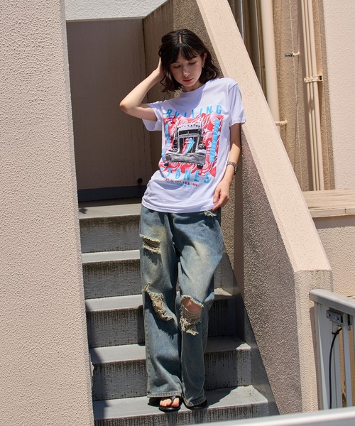 ROOPTOKYO(ループトウキョウ)の「THE ROLLING STONES/ザ・ローリング・ストーンズ UNISEX T-SHIRT: STEEL WHEELS (WHITE) クルーネックTシャツ 半袖 バンドTシャツ ロック メンズ レディース 秋 秋服 2026年秋冬(Tシャツ/カットソー・メンズ・ホワイト・S/M/L/XL)」の14枚目の写真