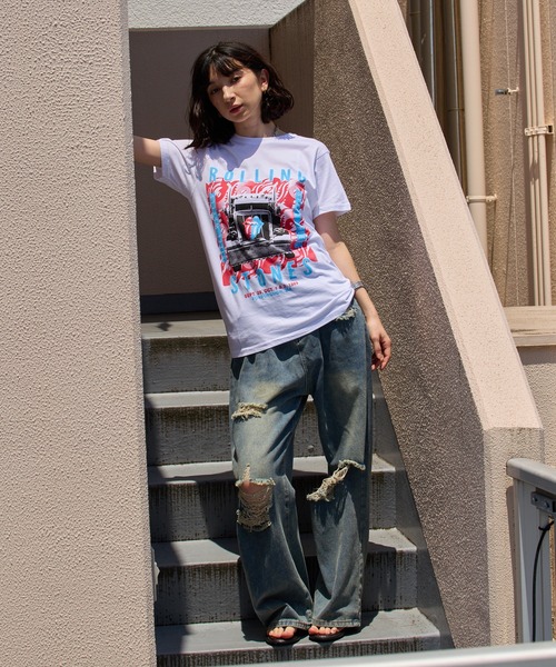 ROOPTOKYO(ループトウキョウ)の「THE ROLLING STONES/ザ・ローリング・ストーンズ UNISEX T-SHIRT: STEEL WHEELS (WHITE) クルーネックTシャツ 半袖 バンドTシャツ ロック メンズ レディース 秋 秋服 2026年秋冬(Tシャツ/カットソー・メンズ・ホワイト・S/M/L/XL)」の15枚目の写真