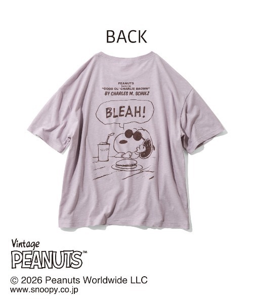 THREE FIFTY STANDARD（スリーフィフティースタンダード）の「ＰＥＡＮＵＴＳ〈スヌーピー＆フレンズ〉　リネンブレンドのプリントＴシャツ（Tシャツ/カットソー・レディース・ピンク系その他/ブルー系その他/ブラウン系その他・M/LL/L）」の16枚目の写真