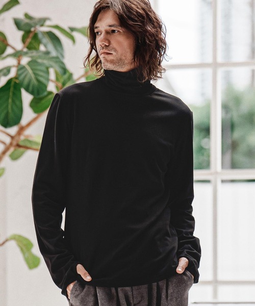 CAMBIO(カンビオ)の「mlt5765- 指ぬき付きタートルネックカットソー(CMB-R0246)(Tシャツ/カットソー・メンズ・オフホワイト/グレー/ブラック・S/M/L)」の4枚目の写真
