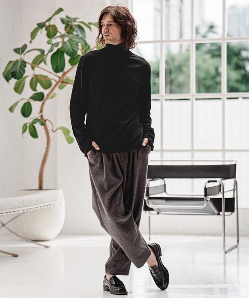 CAMBIO(カンビオ)の「mlt5765- 指ぬき付きタートルネックカットソー(CMB-R0246)(Tシャツ/カットソー・メンズ・オフホワイト/グレー/ブラック・S/M/L)」の8枚目の写真